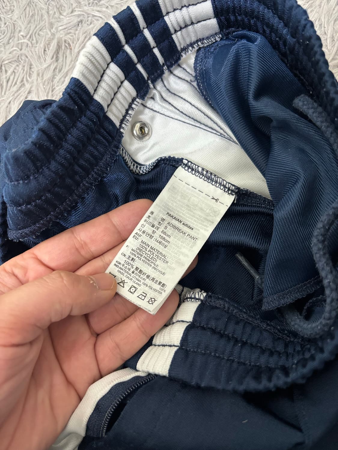 아디다스 네이비 스냅버튼 트랙팬츠 상품이미지5