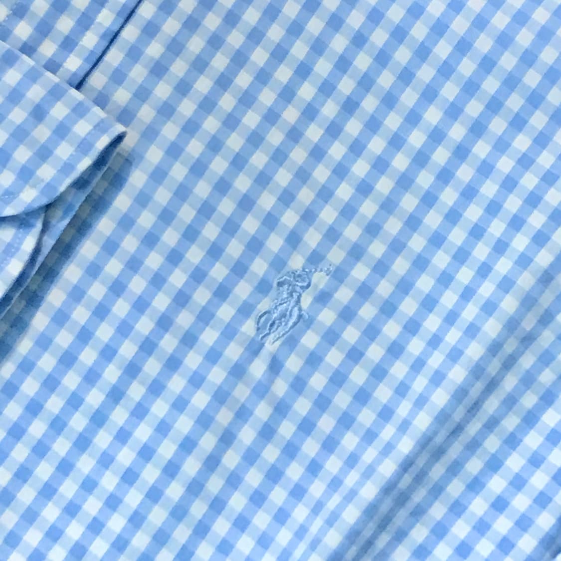폴로랄프로렌 라이트 블루 깅엄 체크 코튼 셔츠 여성 55 사이즈 상품이미지4