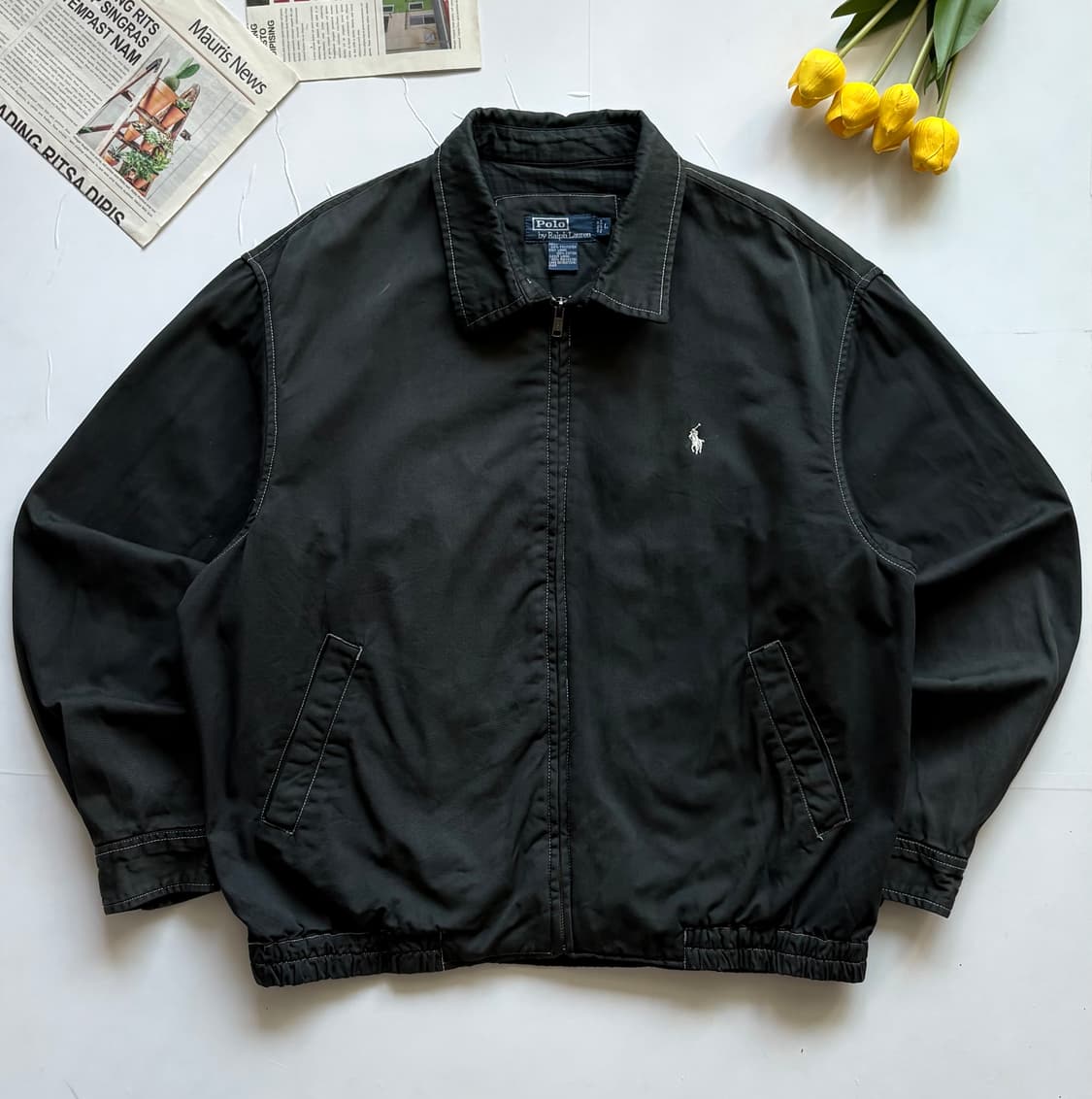 Polo 폴로랄프로렌 90's 해링턴 카키 자켓 상품이미지2