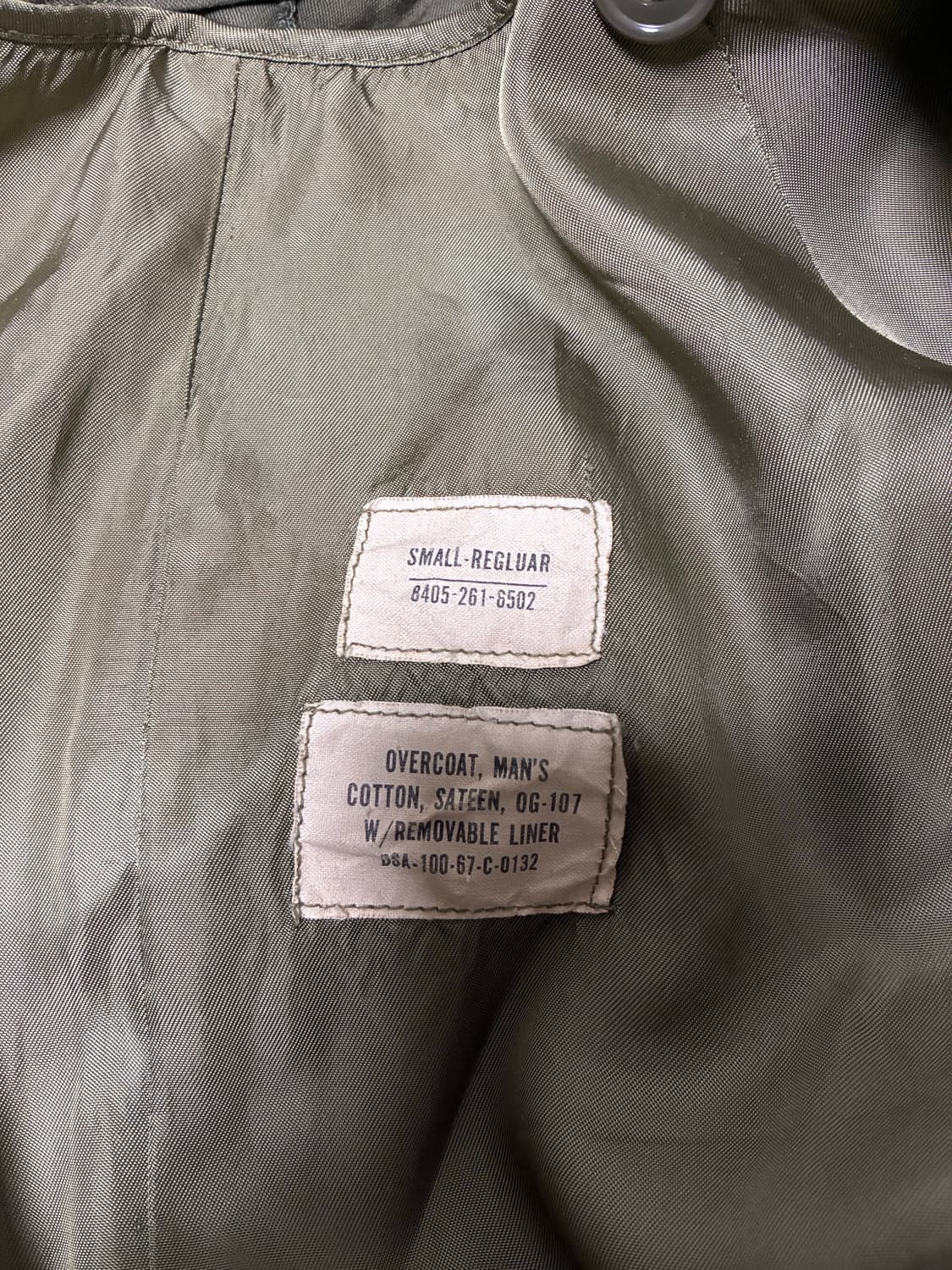 미군 장교 트렌치 코트 OG-107 상품이미지5