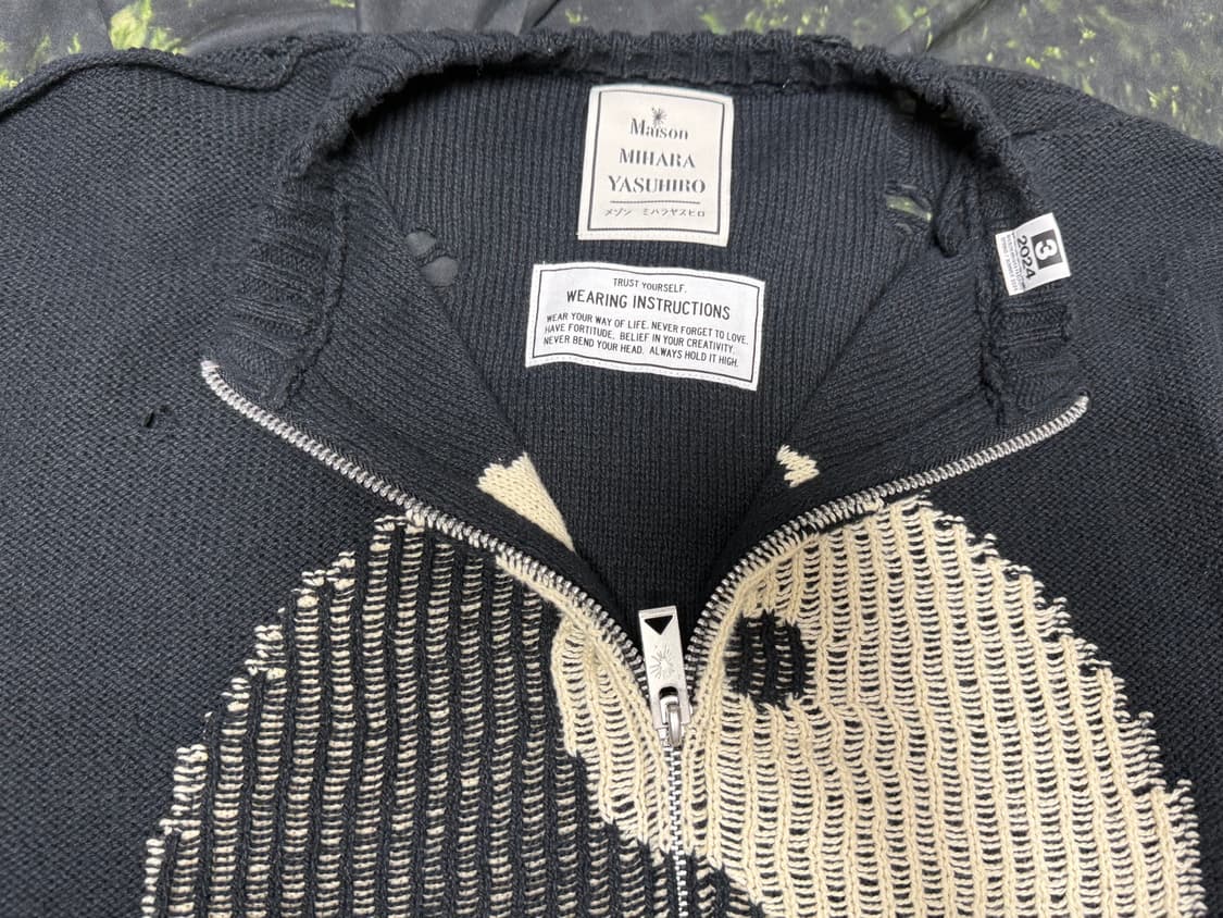 [46] 미하라 야스히로 음양 집업 니트 가디건 상품이미지3