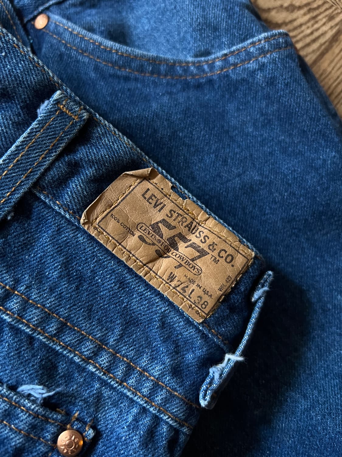 [34]90's 리바이스 USA 557 for Cowboys 스트레이트진 상품이미지7