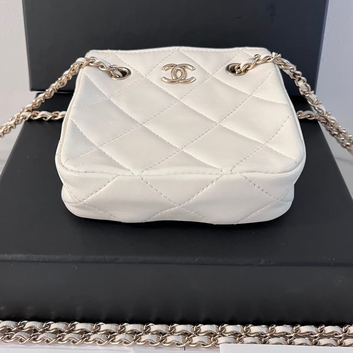 [S급/정품] 샤넬 더블 체인 타이니 샤핑 크로스백 가방 상품이미지9