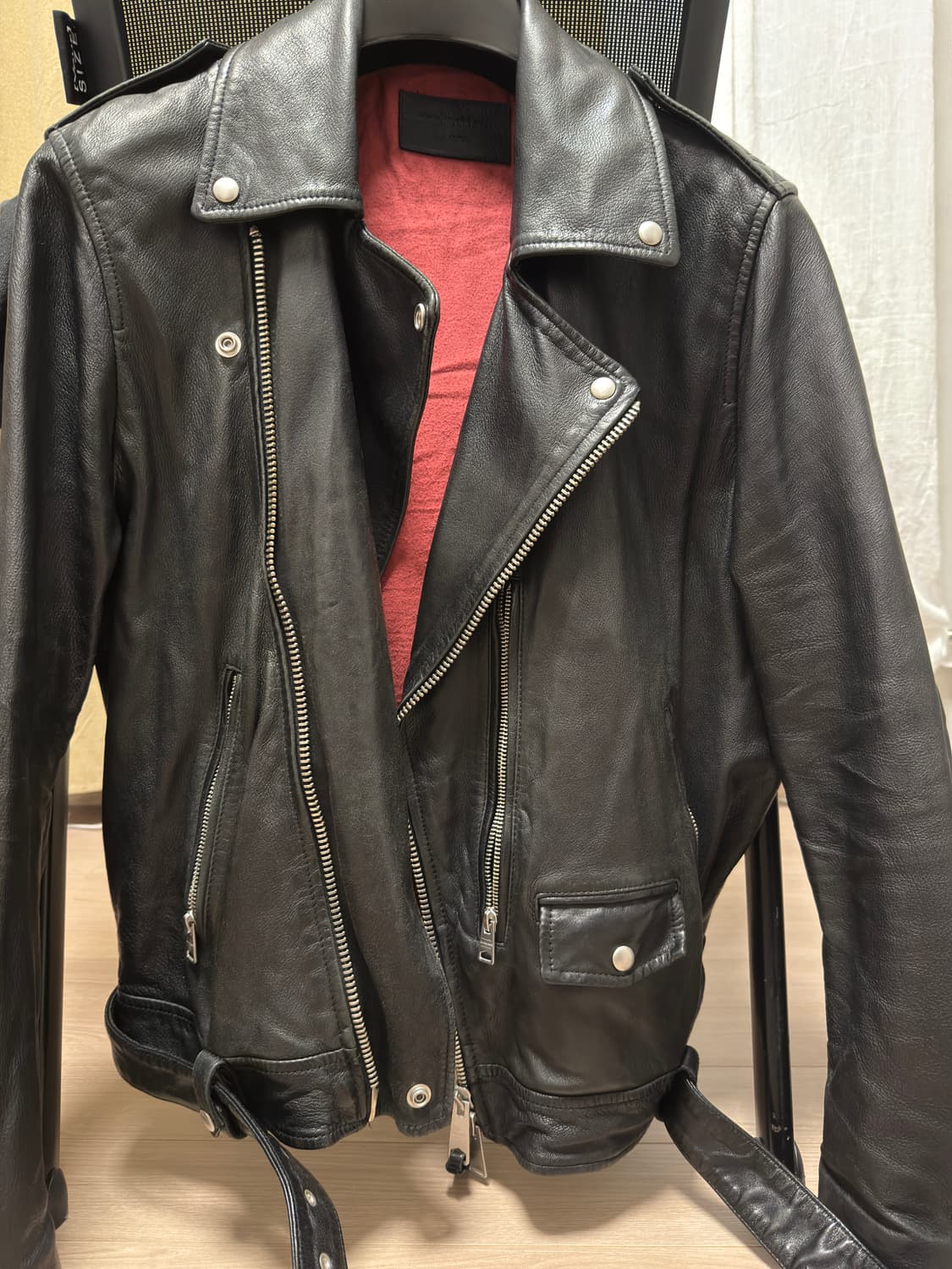 올세인츠 드렌 레더 바이커 자켓  (사이즈 L - 105) 상품이미지1