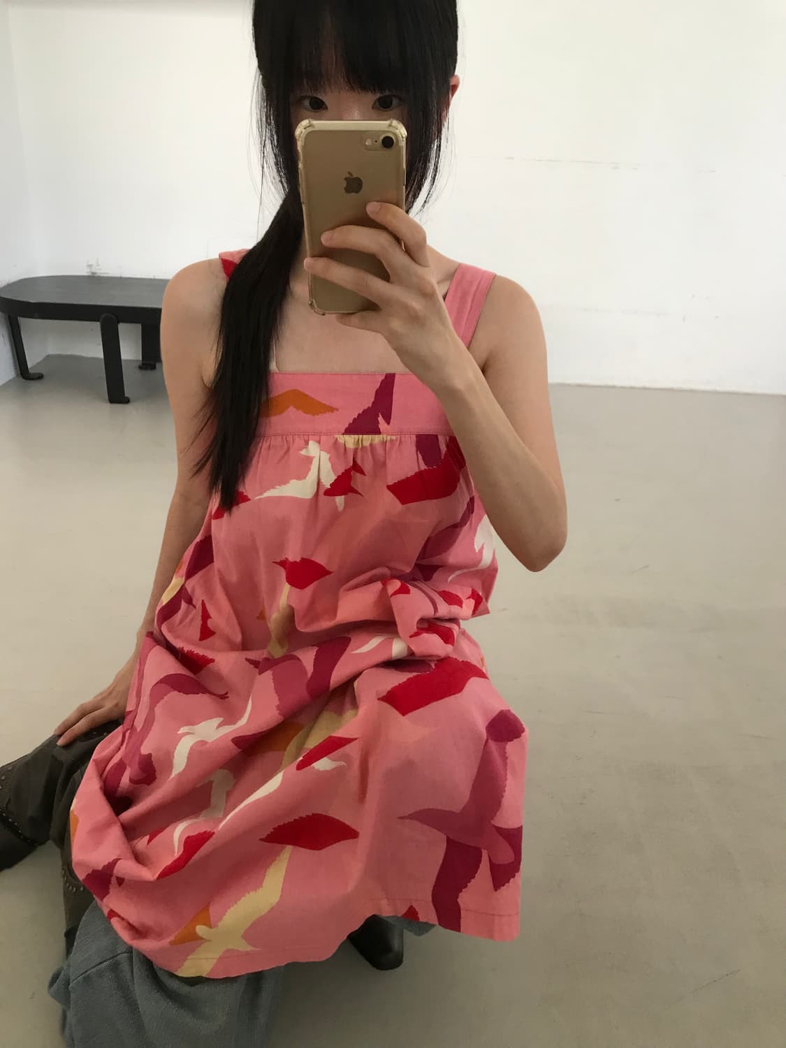 vintage pink pocket one-piece 상품이미지2