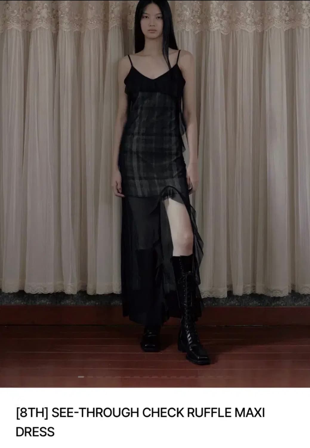 보헤미안서울 체크 원피스 상품이미지1