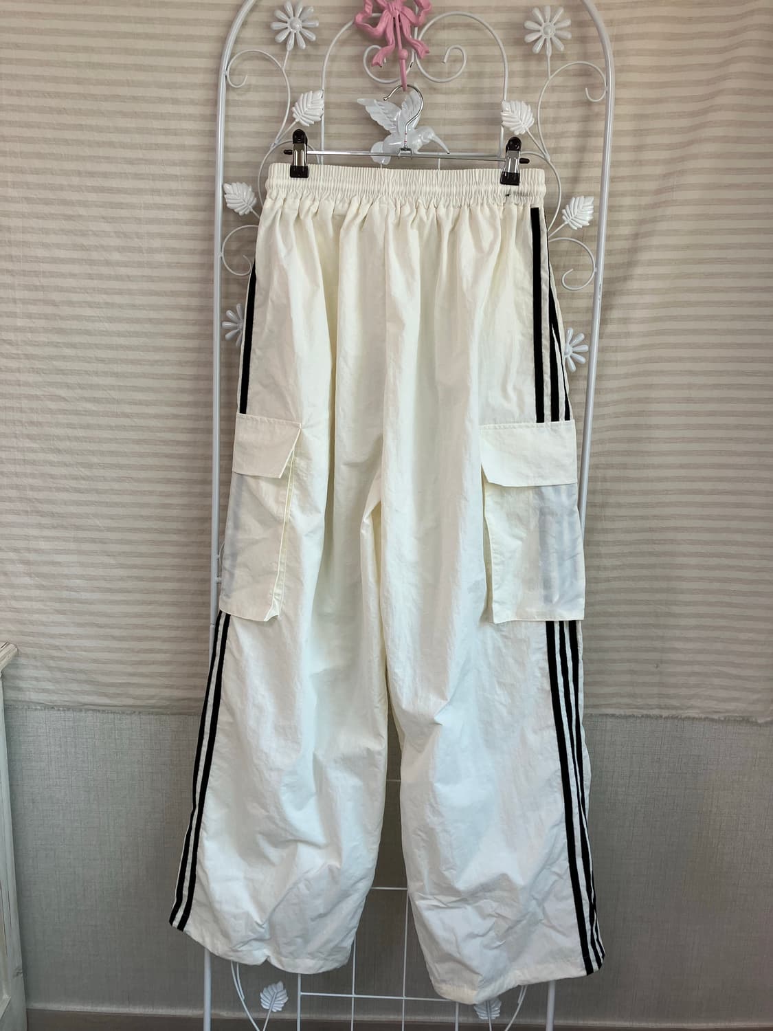 빈티지 아이보리 트랙 조거팬츠 y2k 스트릿 갸루 펑키 일본빈티지560  상품이미지2