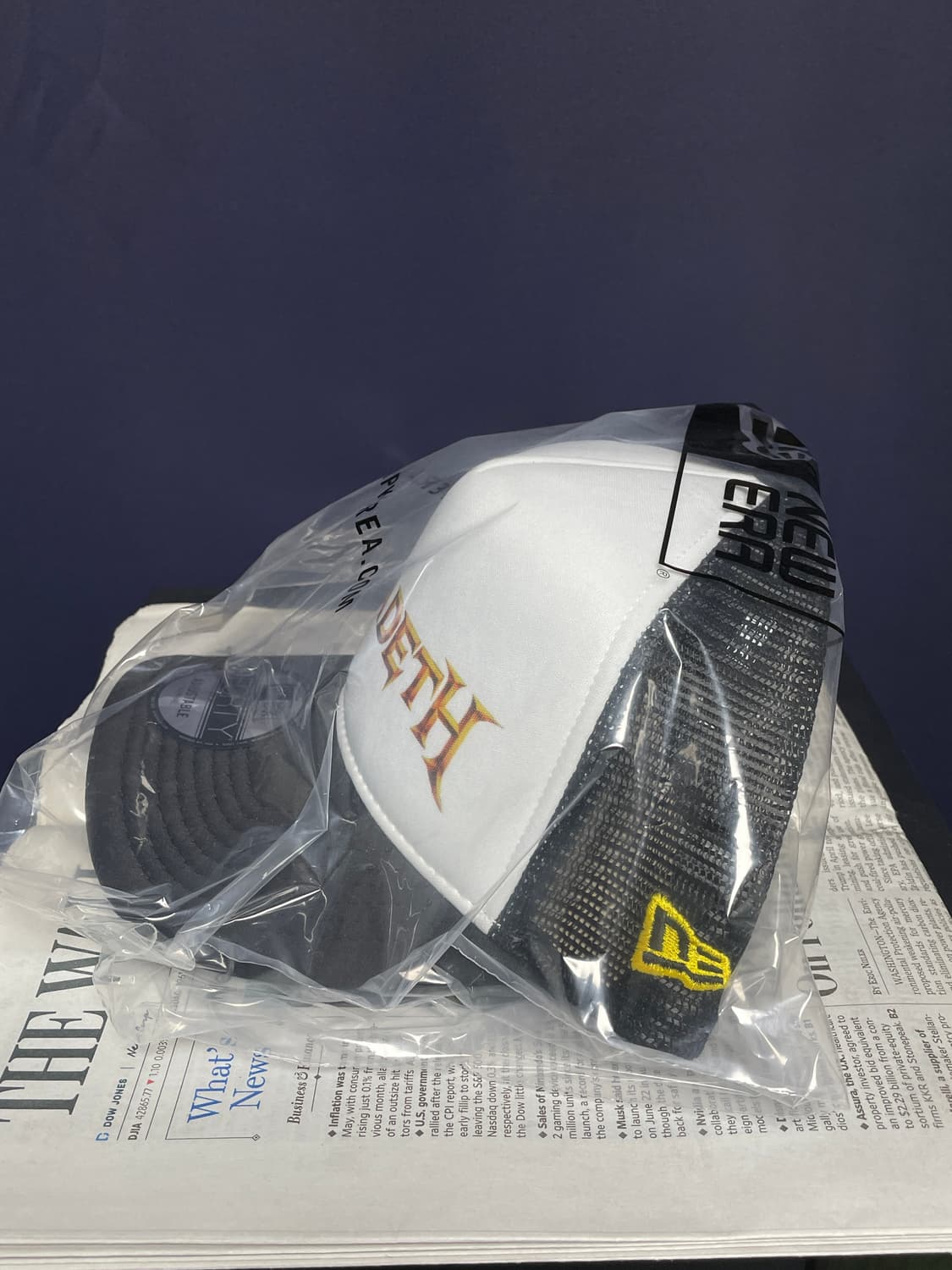 뉴에라 x 메가데스 A프레임 트러커 볼캡 화이트 블랙 상품이미지2