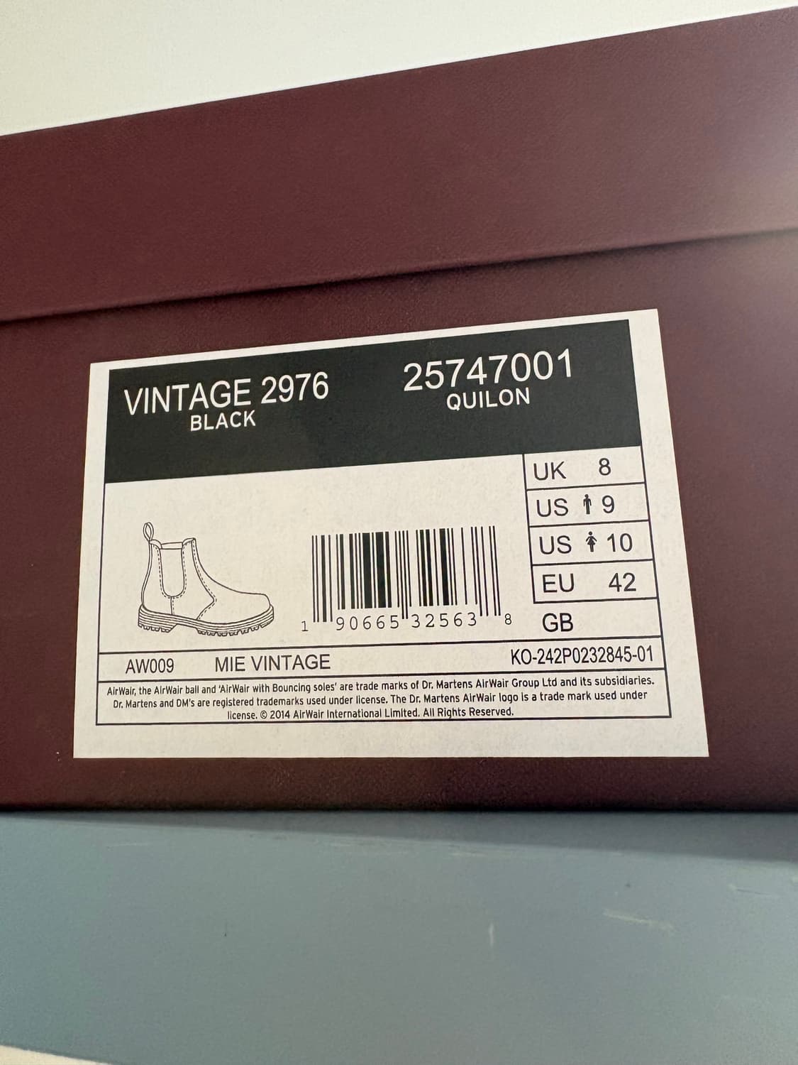 닥터마틴 mie 첼시 부츠 uk8 상품이미지6