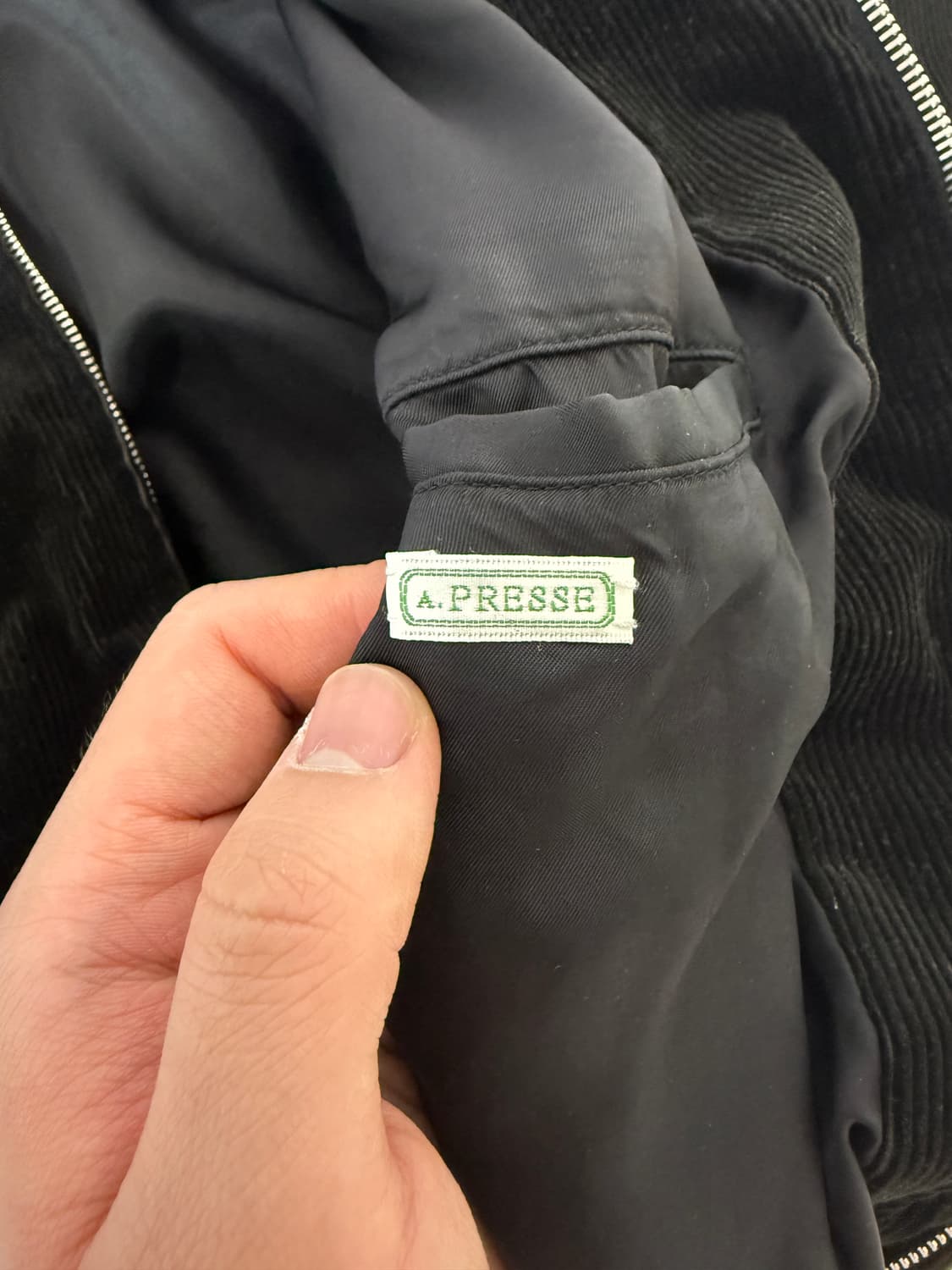 [2] 아프레쎄 코듀로이 스포츠 자켓 블랙 상품이미지4