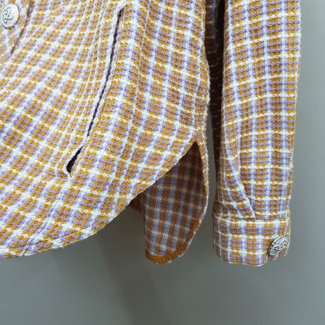 오즈세컨 2020 컬러 체크 트위드 자켓 82-94-160사이즈 상품이미지4