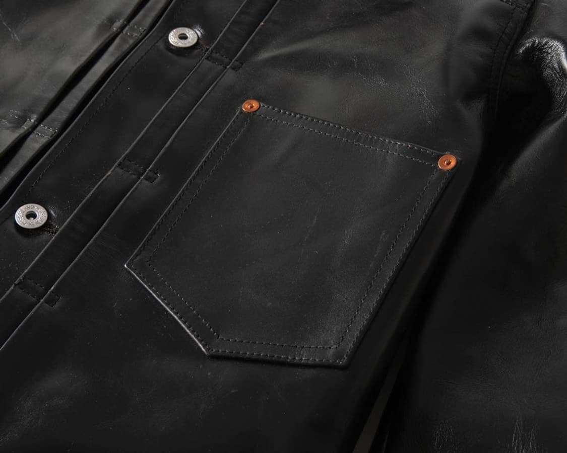 [40] 일본 말가죽 차심 호스하이드 대전판 트러커 자켓 상품이미지4