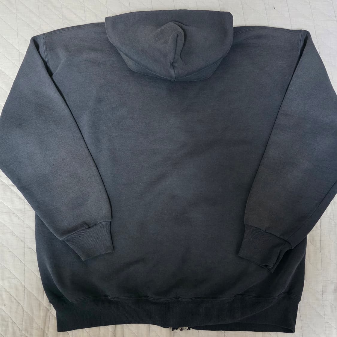 [XL] 90s 빈티지 러셀 애슬레틱 후드집업 블랙 ver. 페이드 핀홀 상품이미지6