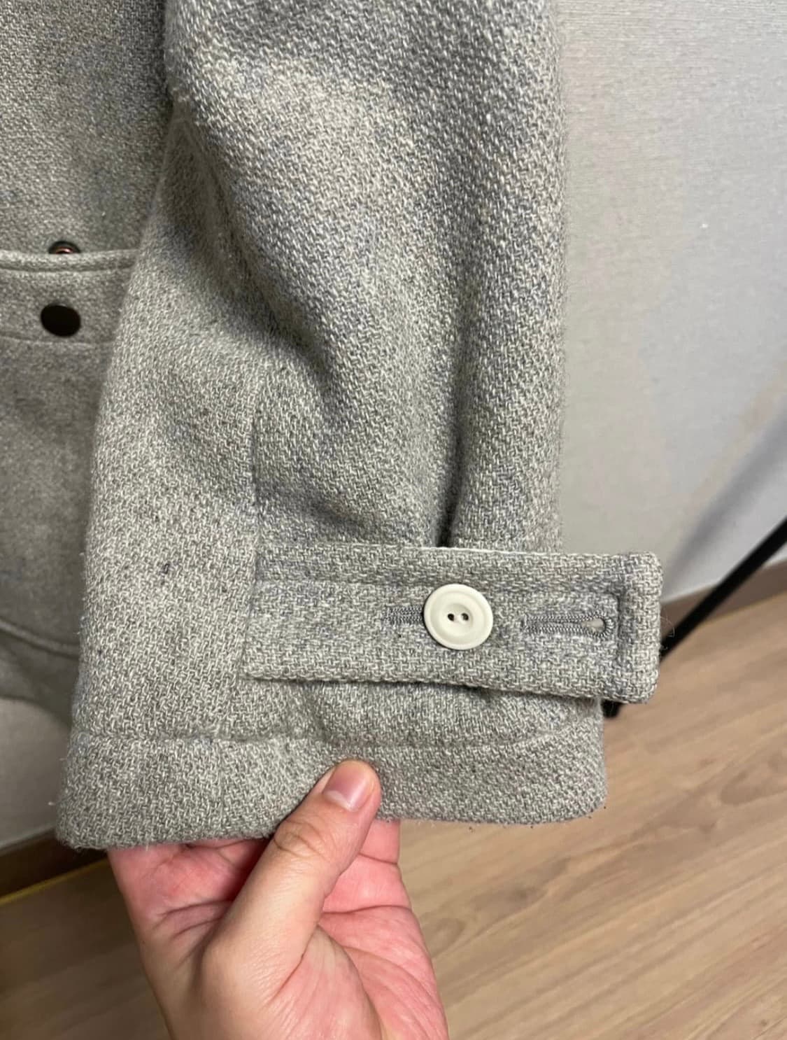 Tatamize 타타미제 더플코트 떡볶이코트 그레이카키 상품이미지6