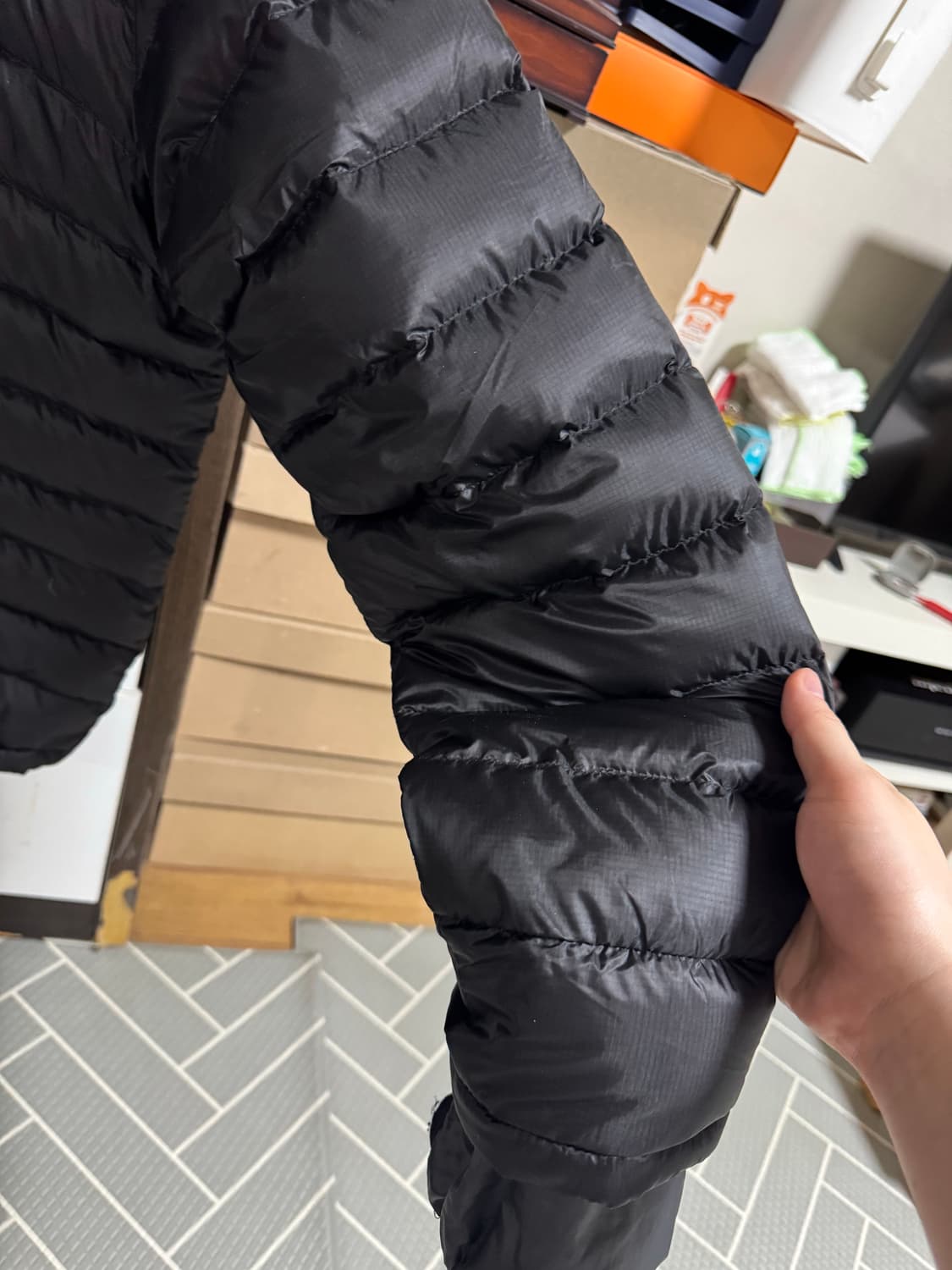 [2]산산기어 서픽스 푸퍼 자켓 블랙 상품이미지10