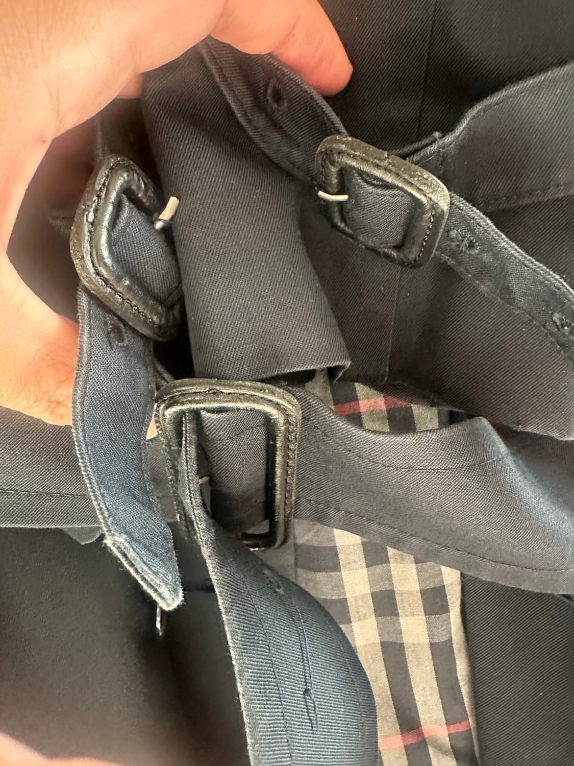 90s 버버리 트렌치 코트 다크네이비 상품이미지4