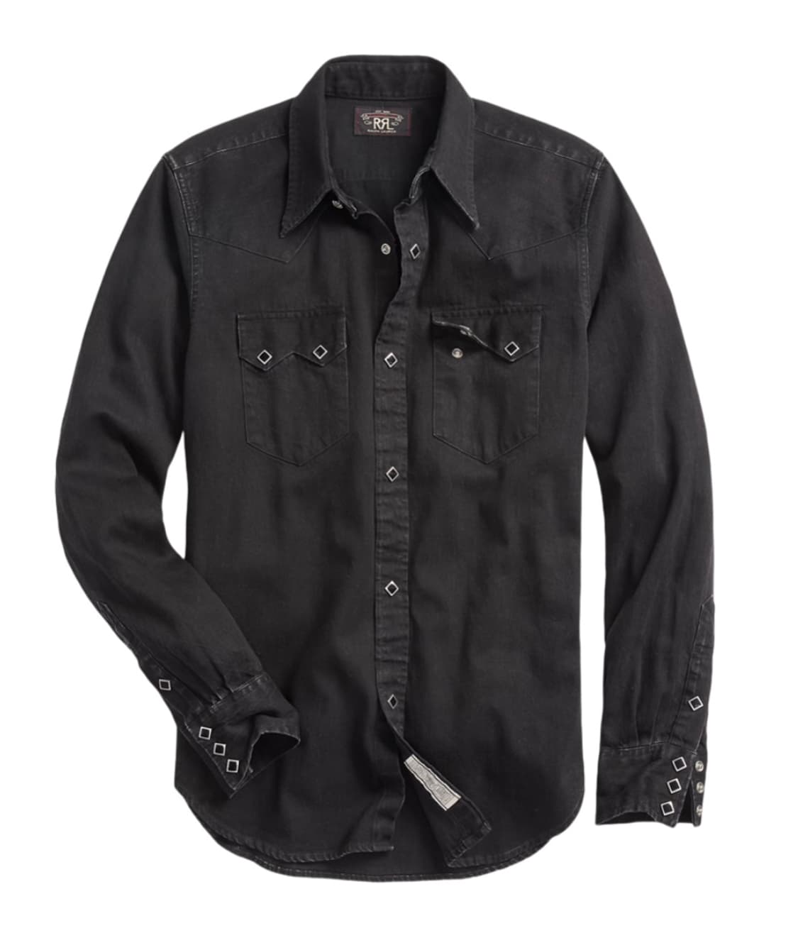 RRL 더블알엘 슬림 핏 데님 웨스턴 셔츠 블랙 M 상품이미지1