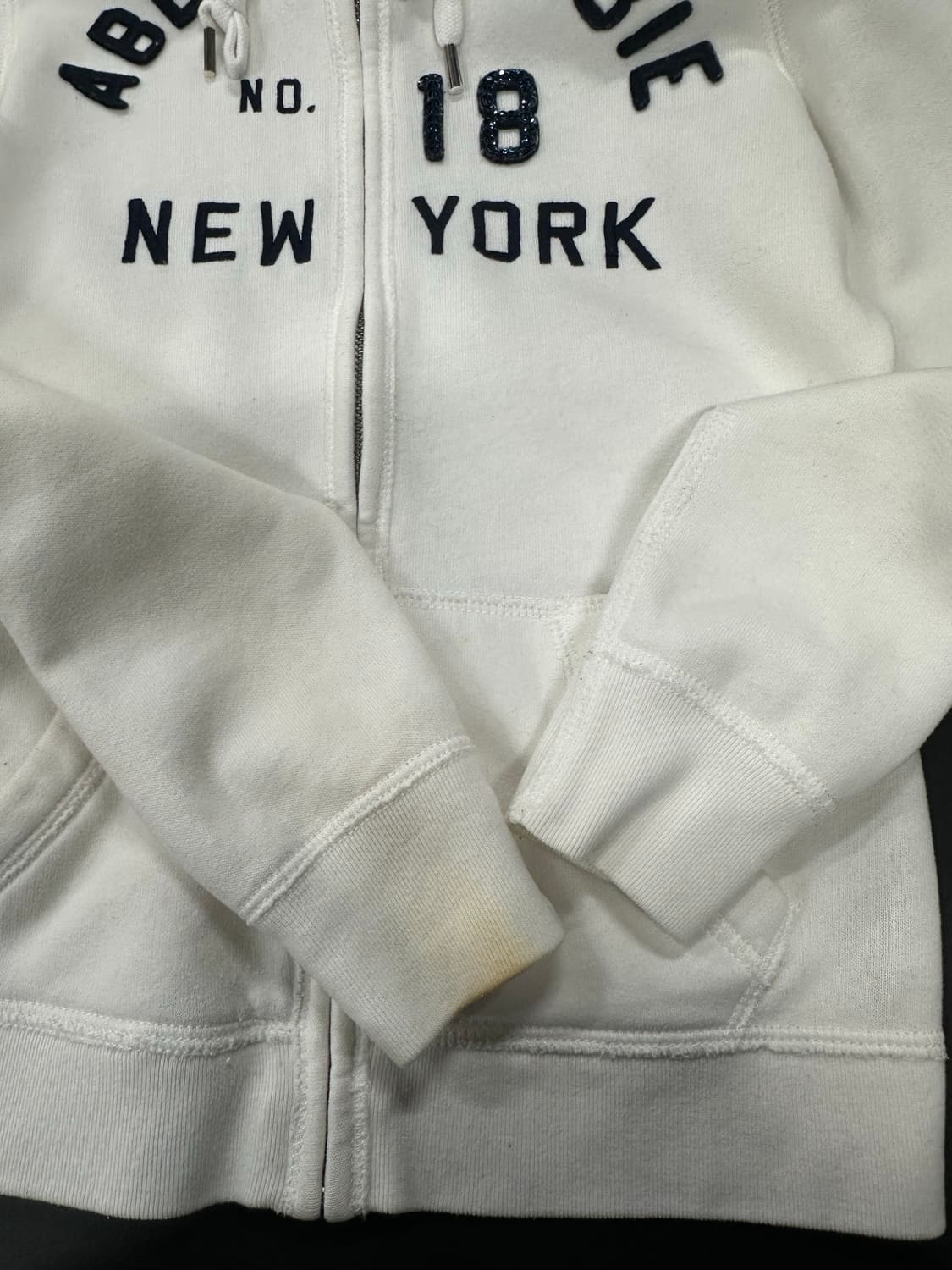 아베크롬비 후드집업 화이트 상품이미지8