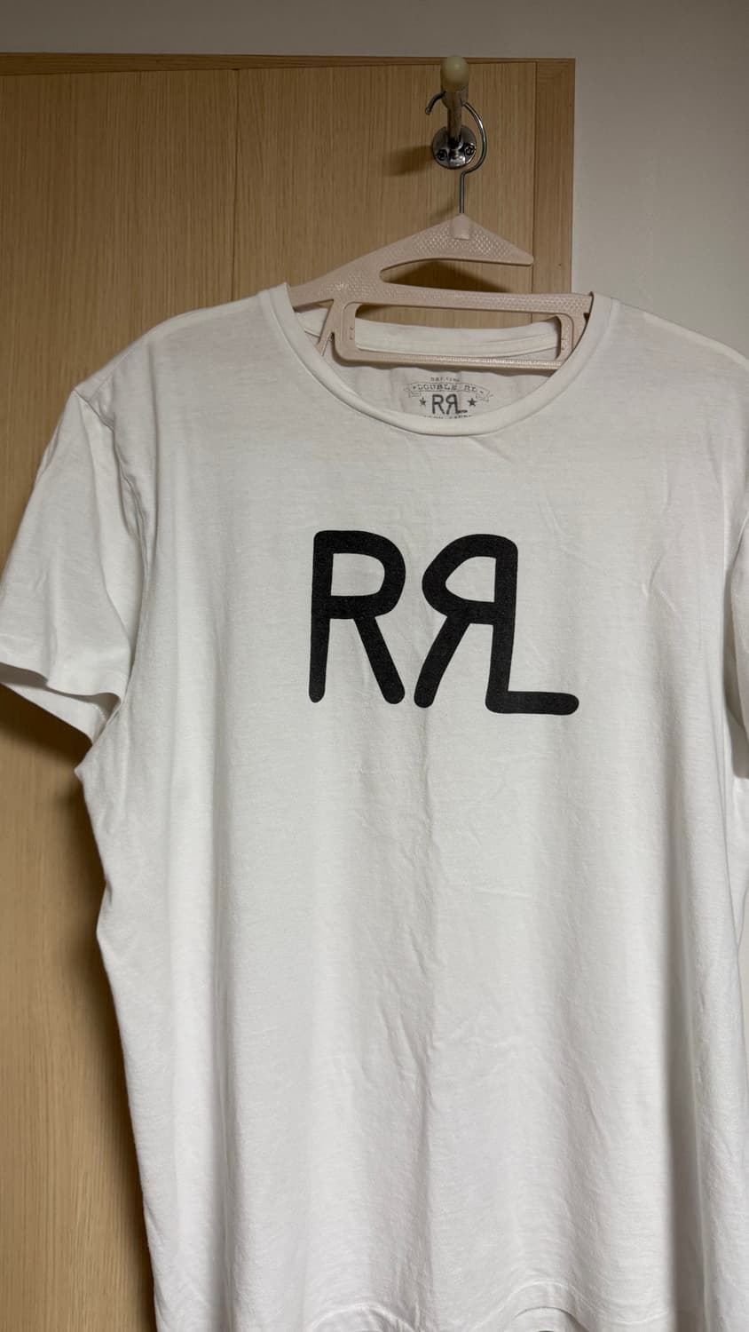 더블알엘 RRL 화이트 로고 반팔티 L 상품이미지1