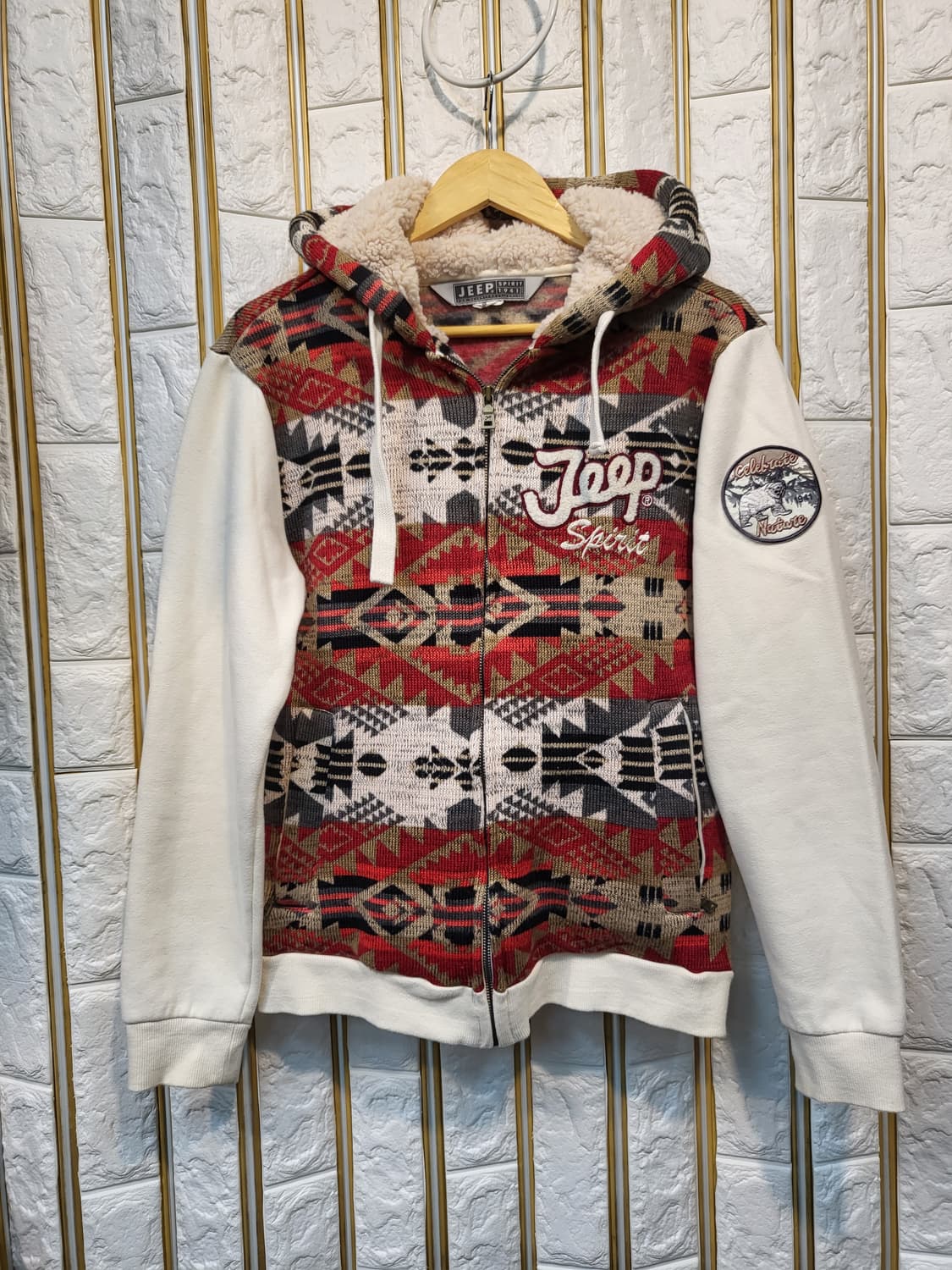 지프 니트 기모후드집업 털후드집업 상품이미지1