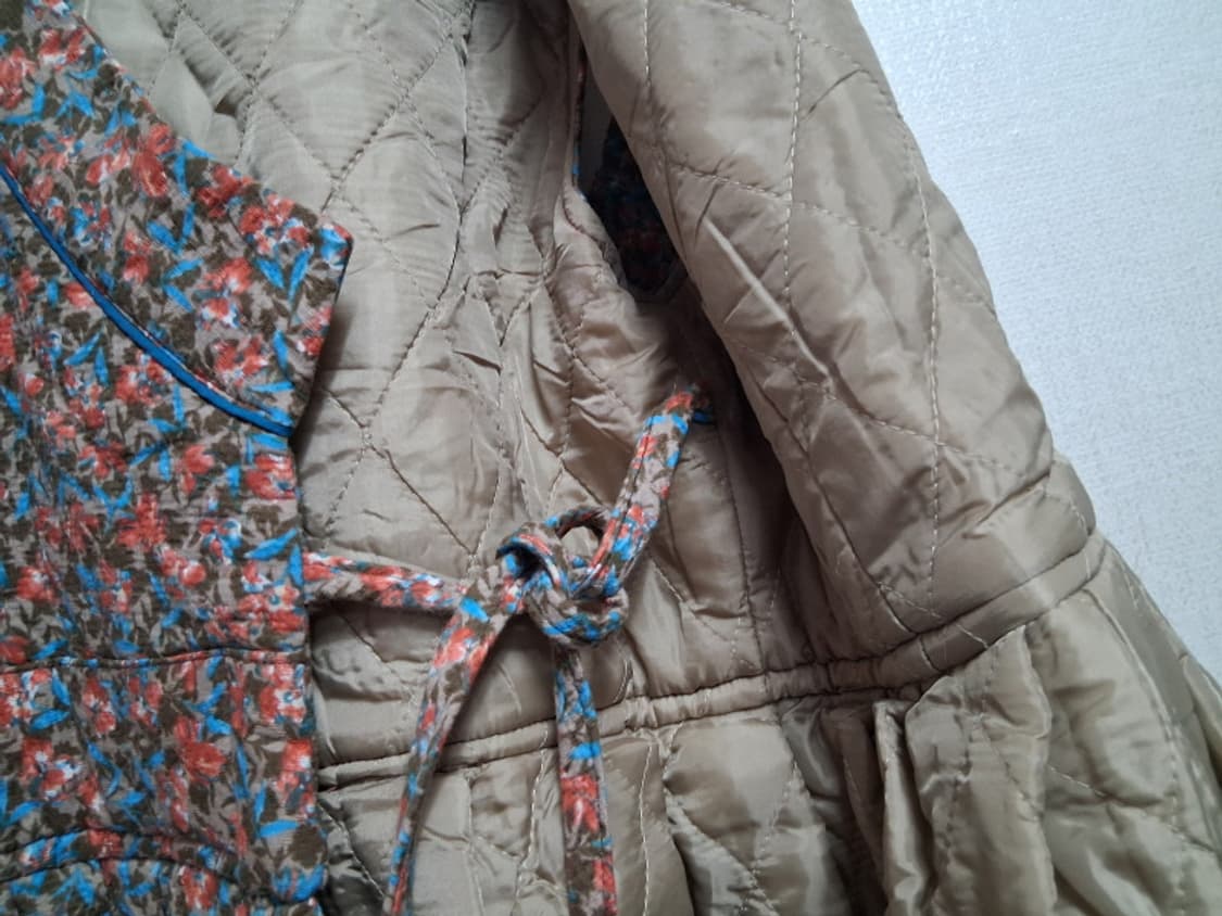 개량한복형 맞춤제작 꽃무늬 퀼팅 누빔 롱원피스 랩디지인 새거컨디션77 상품이미지10