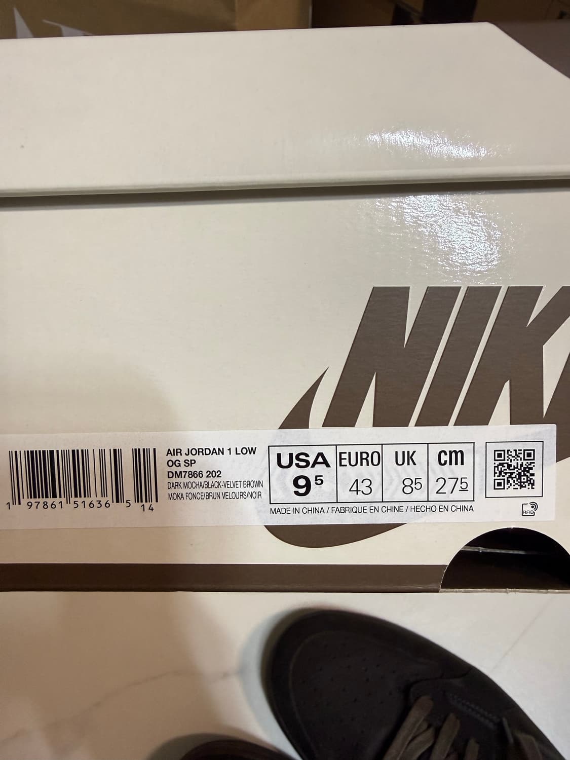 조던1 로우 스캇 벨벳 브라운 275 상품이미지7