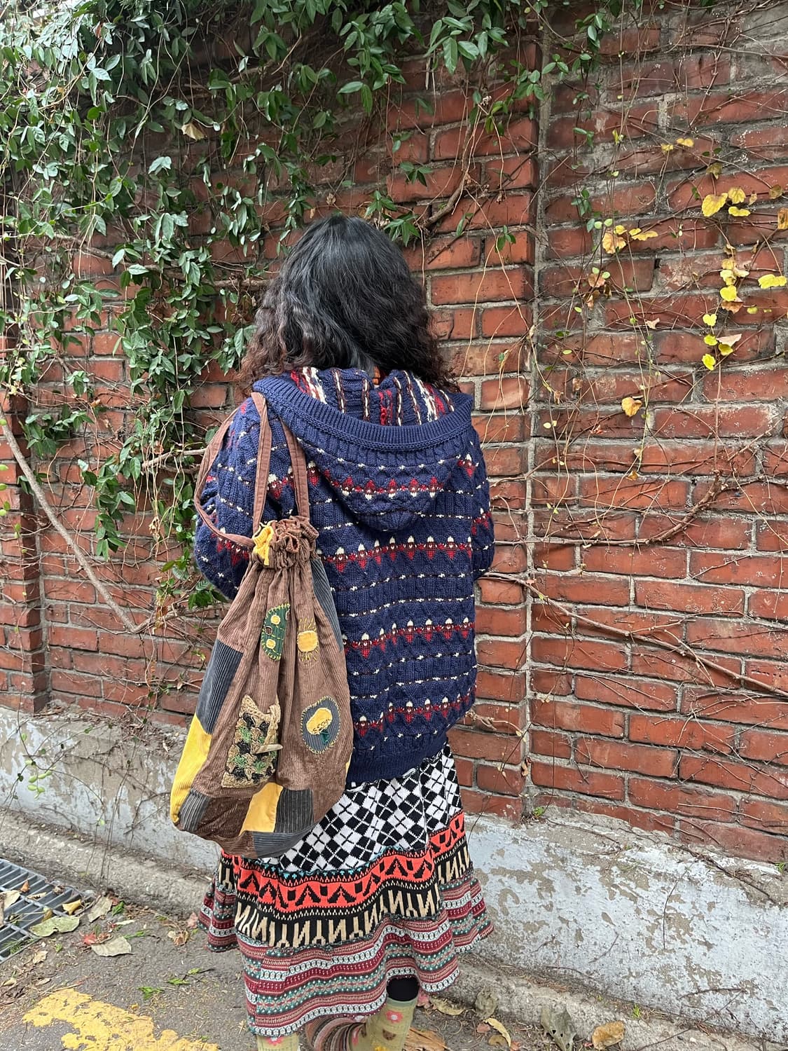 일본 히피무드 패치 복조리 백팩 상품이미지4