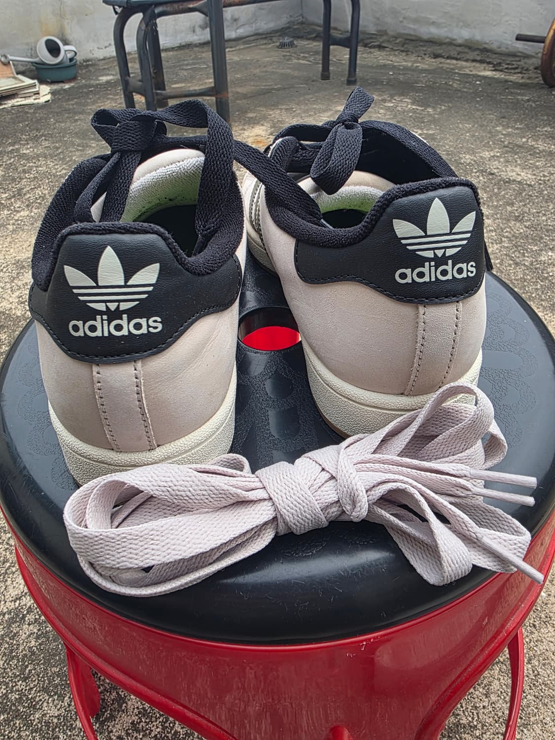 아디다스 슈퍼스타 ll JI0138 240 화이트 카키 상태좋음 여성추천 상품이미지4