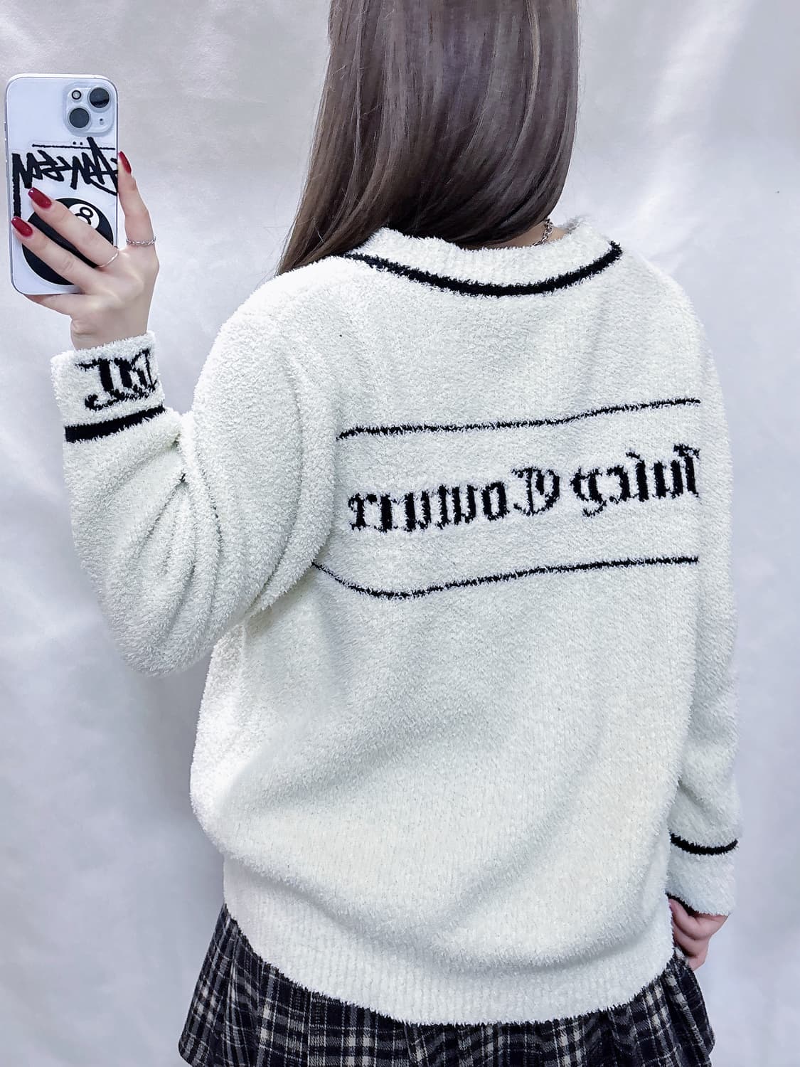 쥬시꾸띄르 크림 빅로고 테리 가디건  상품이미지1