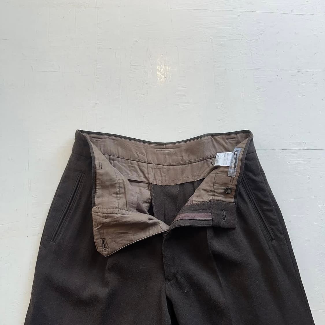 70's Issey Miyake brown wool pants 상품이미지5