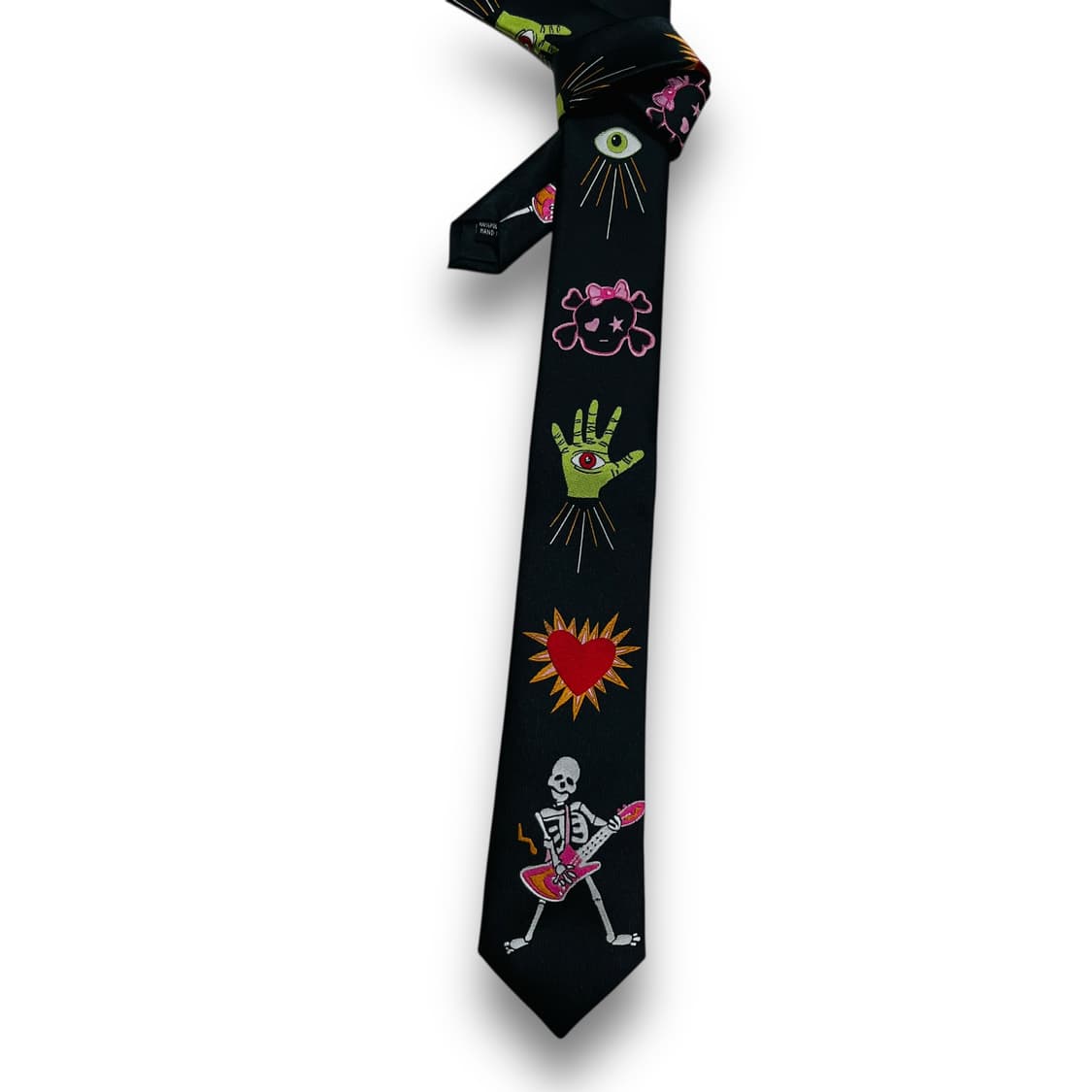 Zombie Skeleton Handmade Black Tie 상품이미지4