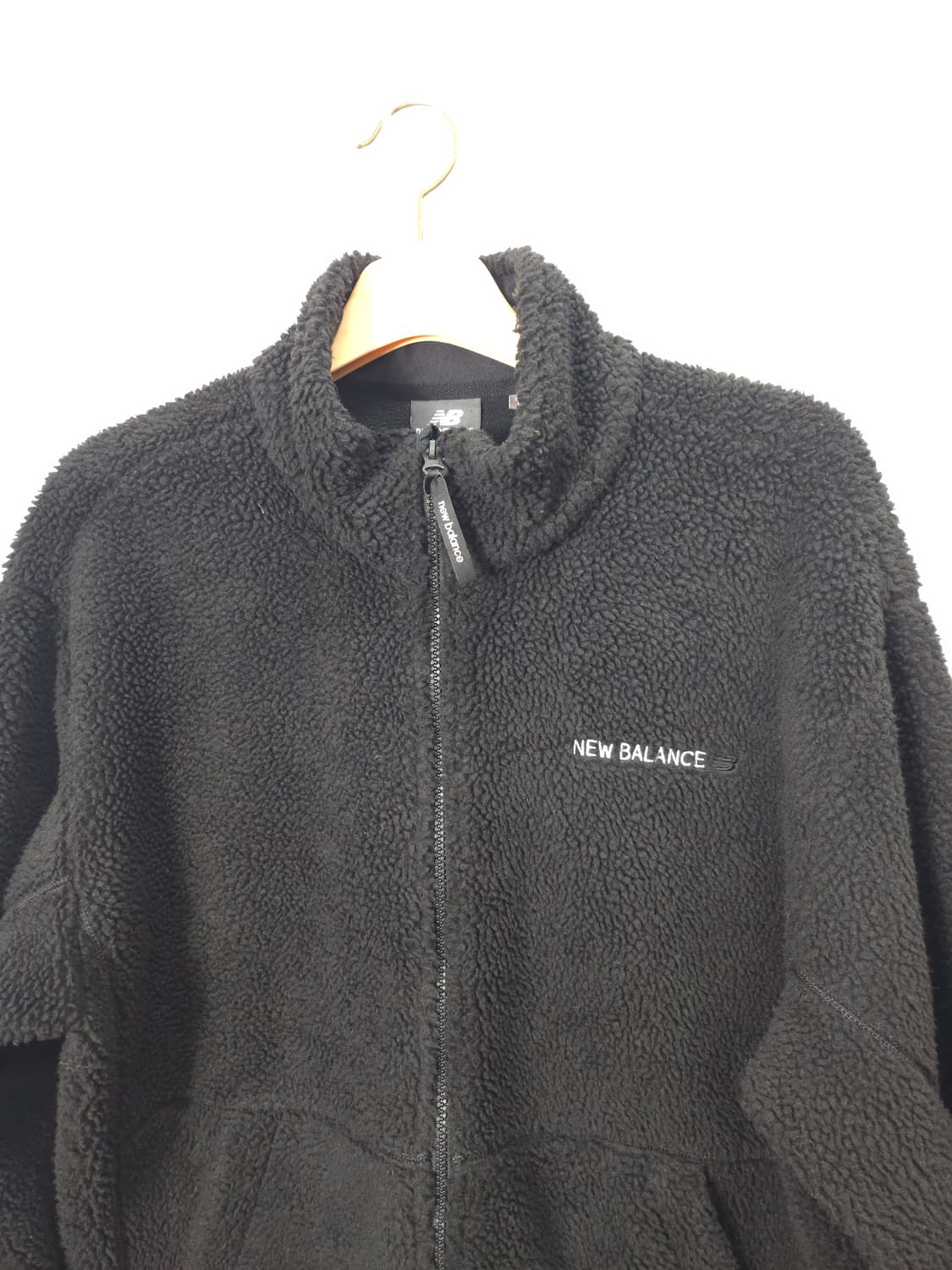 뉴발란스 후리스 뽀글이 집업자켓 블랙 100(L) 상품이미지3