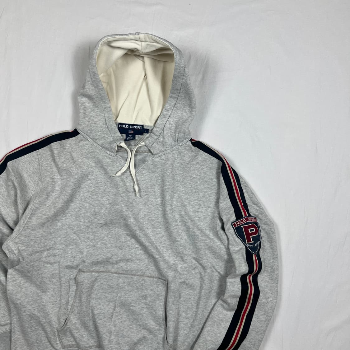90‘s 폴로스포츠 polo sport p 로고 쉴드 패치 후드티 상품이미지3