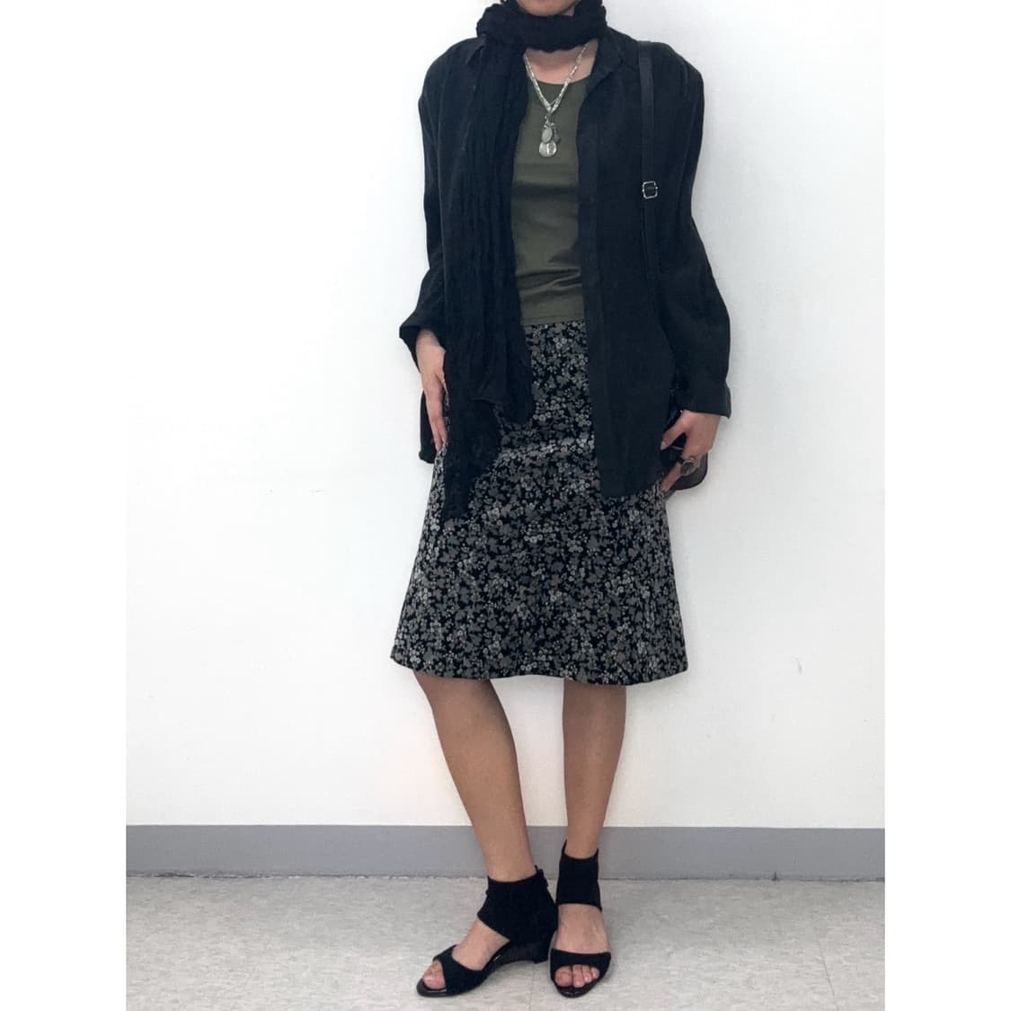 빈티지 카키 반팔 상품이미지5