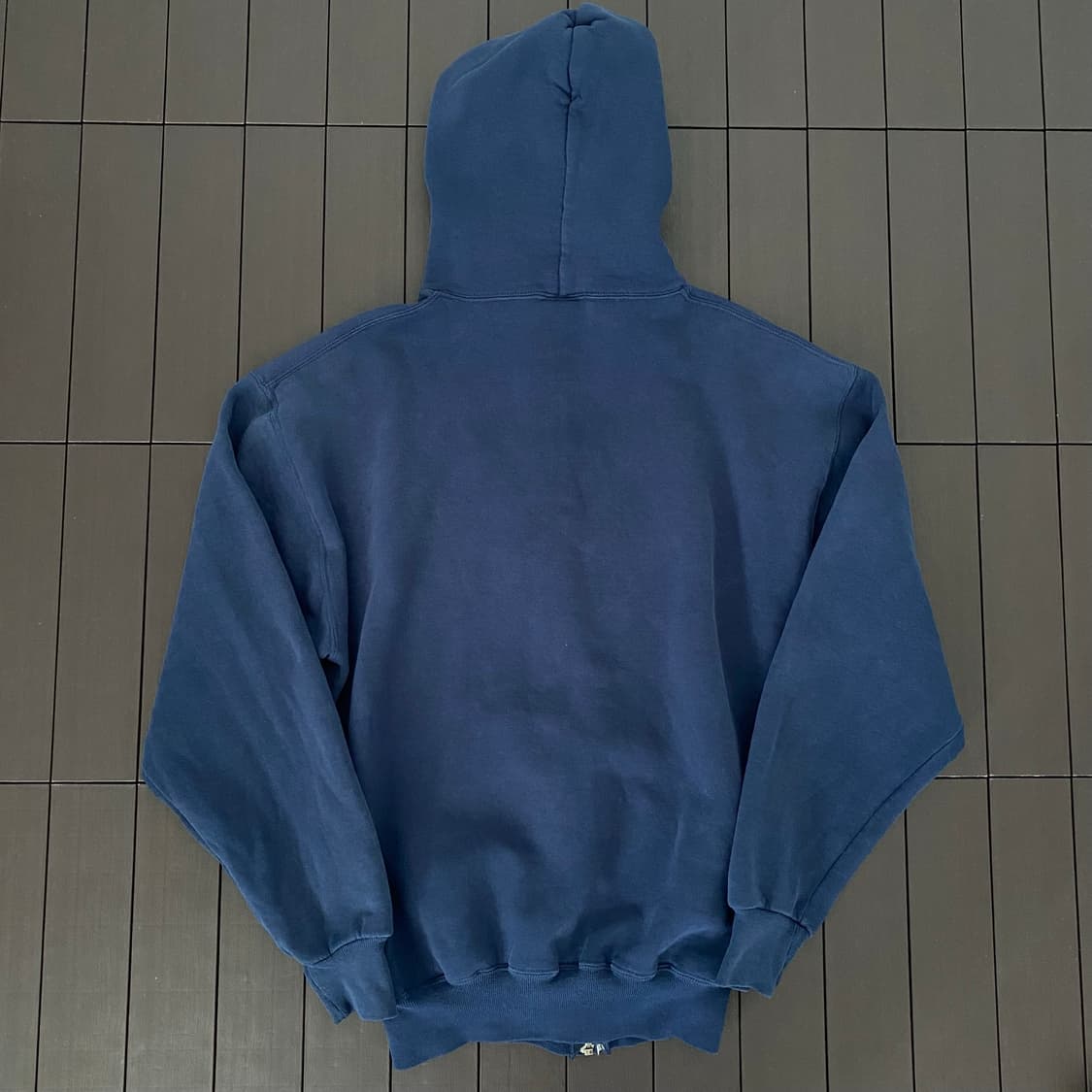 (M) 90s 빈티지 러셀 후드집업 네이비 상품이미지5