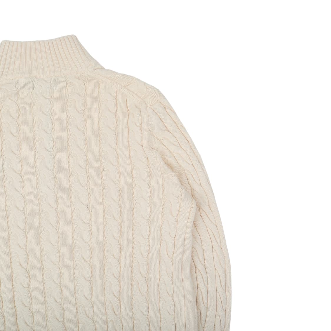 폴로 랄프로렌 QR 아이보리 케이블 하프집업 니트 스웨터 상품이미지6