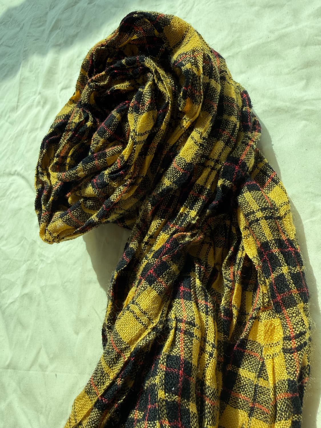 옐로 체크 머플러 상품이미지2