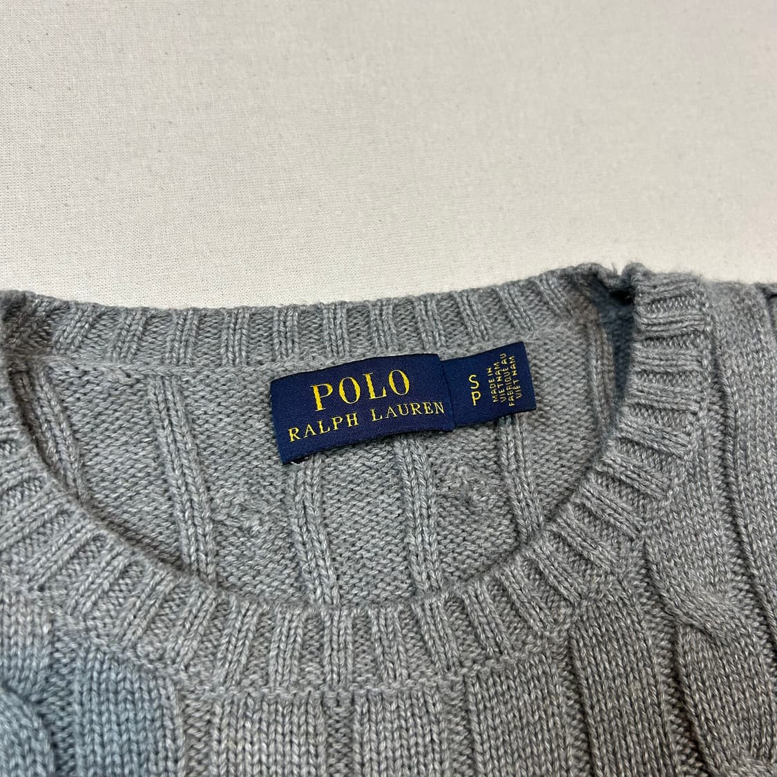 S) 폴로 랄프로렌 케이블 꽈배기 니트 그레이 상품이미지6