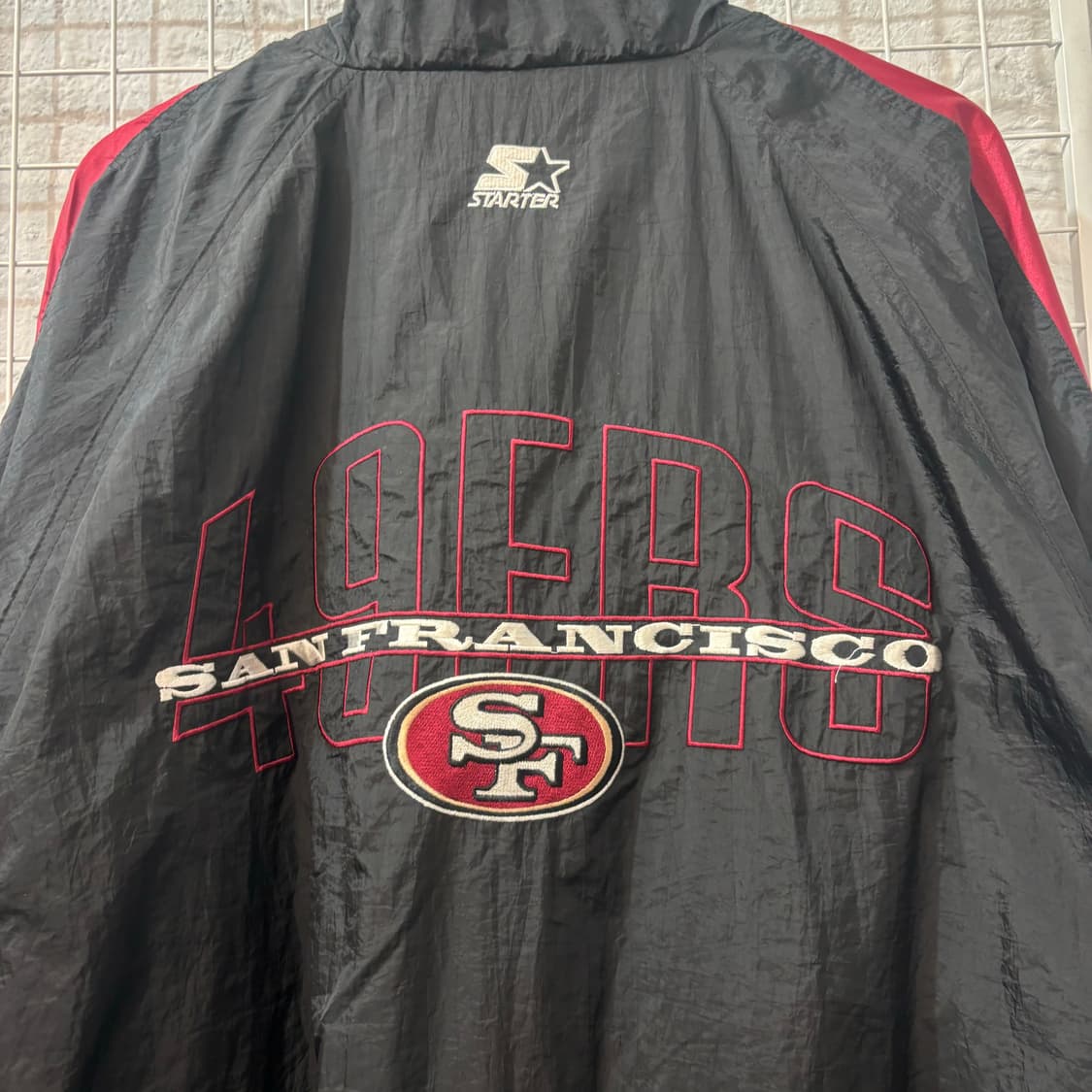 NFL X 스타터 90s 올드스쿨 49ers 샌프란시스코 바람막이 XL 상품이미지6