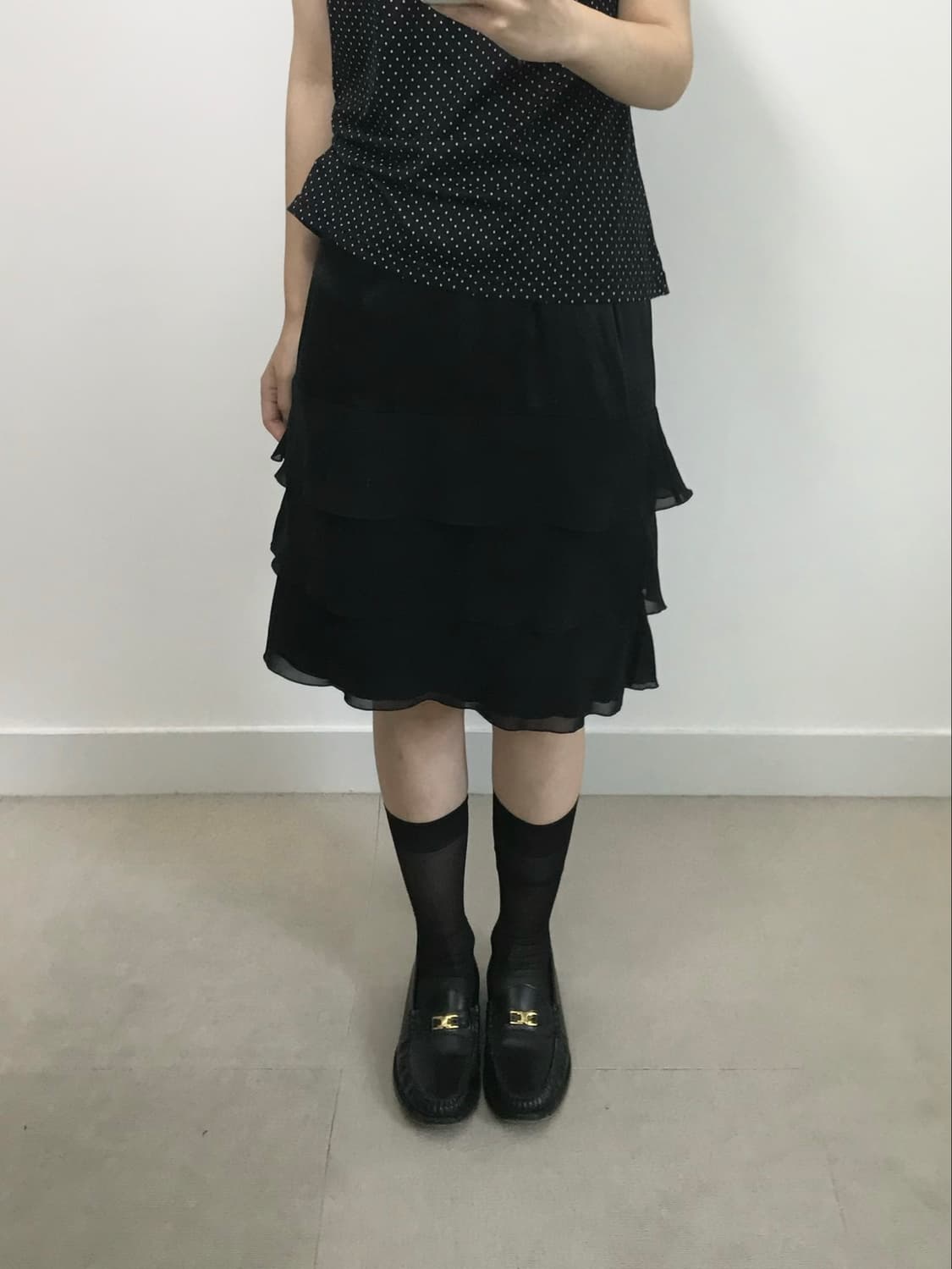 빈티지 새틴 레이스 스커트 상품이미지2