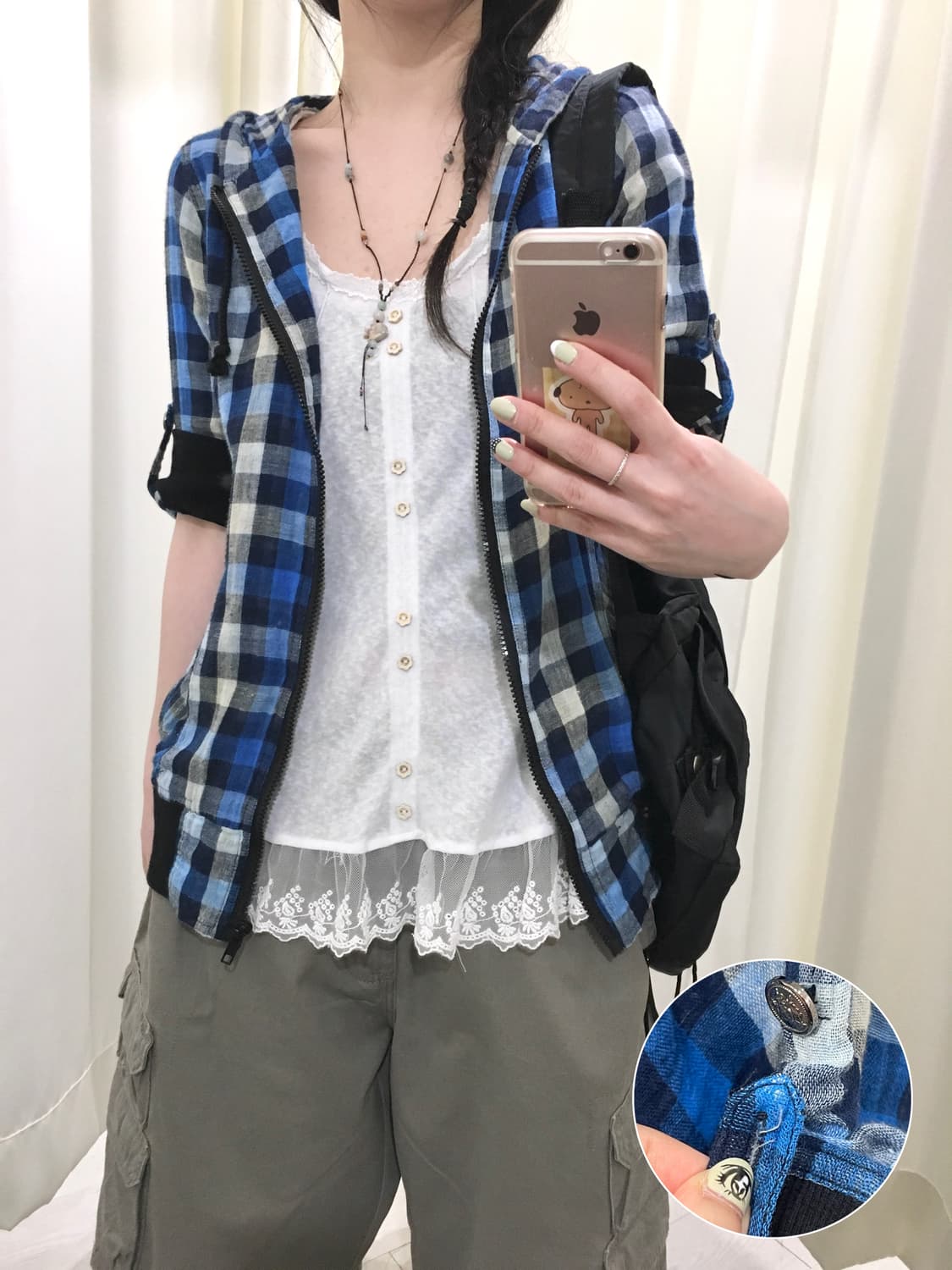hagumi check hoodie zip up 상품이미지1