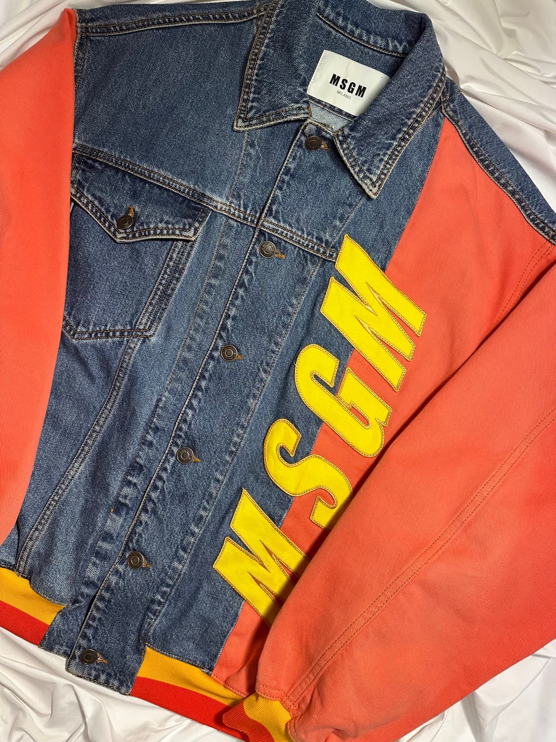 (48)MSGM 데님 트러커 배색 자켓 상품이미지3