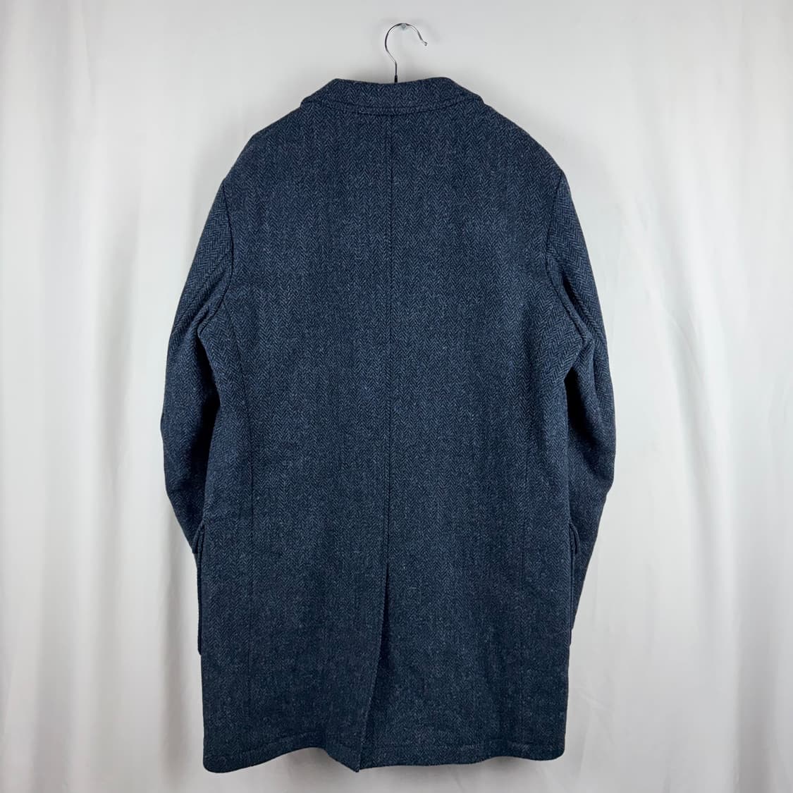 (XL) 커버낫X해리스트위드 해링본 맥코트 네이비 상품이미지4