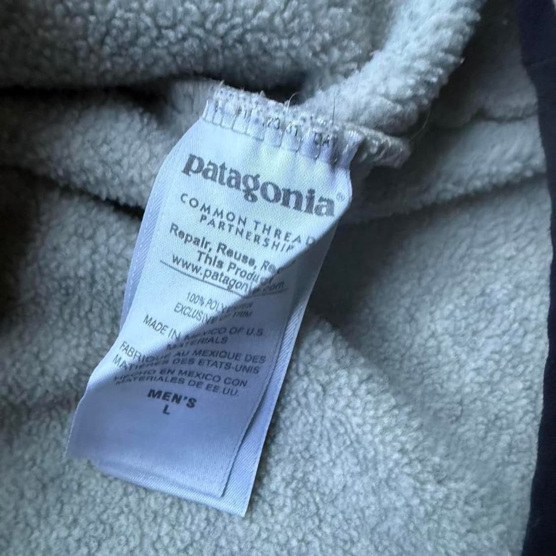 15FW 파타고니아 신칠라 스냅-T 그레이 네이비 플리스 상품이미지5