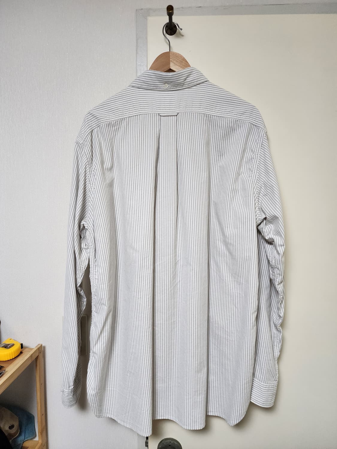 나나미카 버튼 다운 윈드 셔츠 스트라이프 그레이 XL 상품이미지2