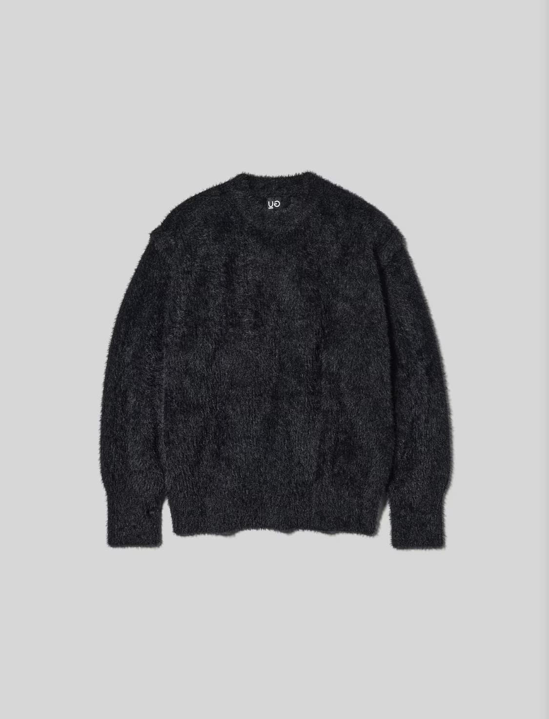 Gu 언더커버 샤기 크루넥 니트 스웨터 블랙 / L 상품이미지2