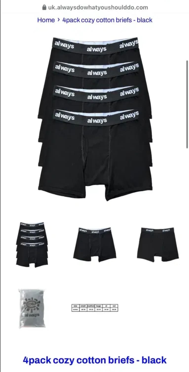 adwysd always 박서 브리프 새깅 팬티 상품이미지1