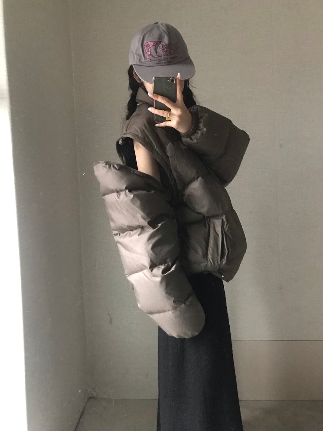 아디다스 90s 카키브라운 투웨이 패딩 상품이미지3