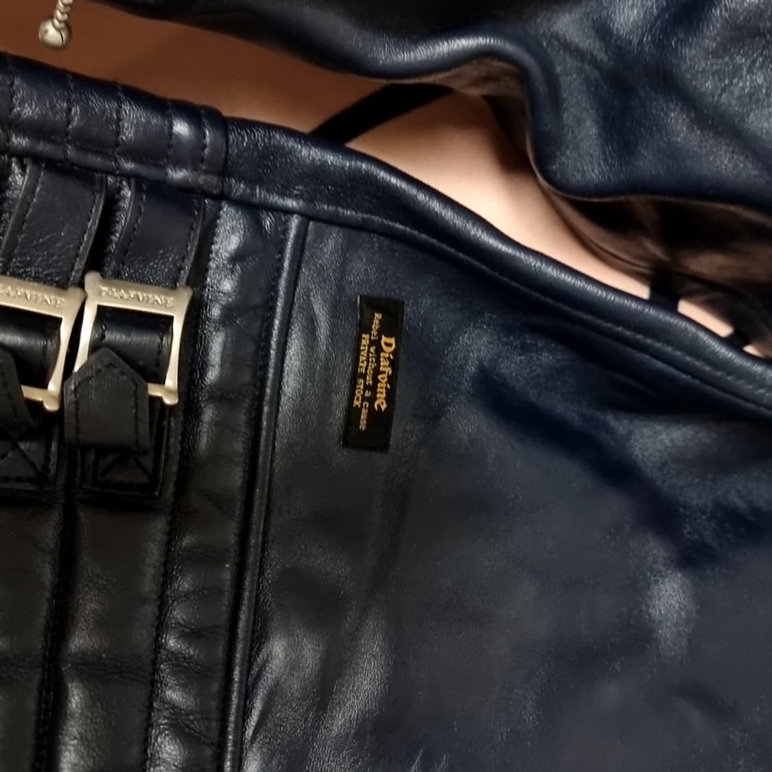 디아프바인 블루 소가죽 라이더 자켓(95) 상품이미지5