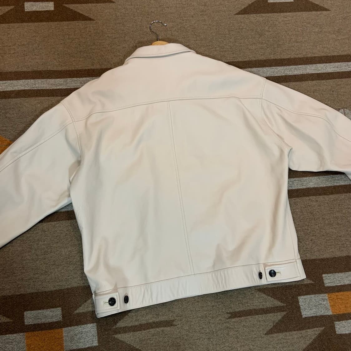 오엑스 스튜디오 오버사이즈 램스킨 싱글레더 자켓 L 양가죽 상품이미지5